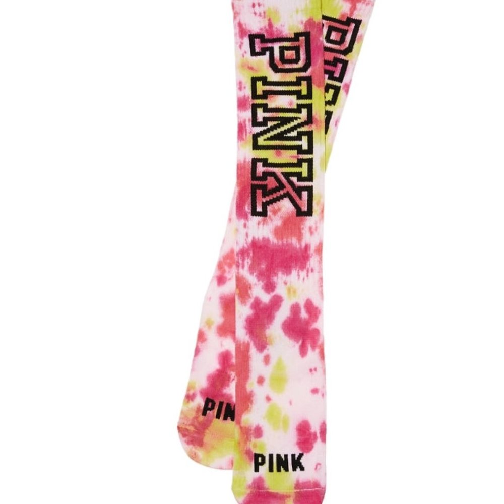 New Victoria’s Secret PINK Tie Dye Knee High Socks - Picture 2 of 3